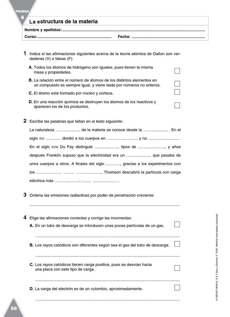 Libro Profesor Fisica Y Quimica 3º Eso Anaya Actividades Química Quimica Fisica Física