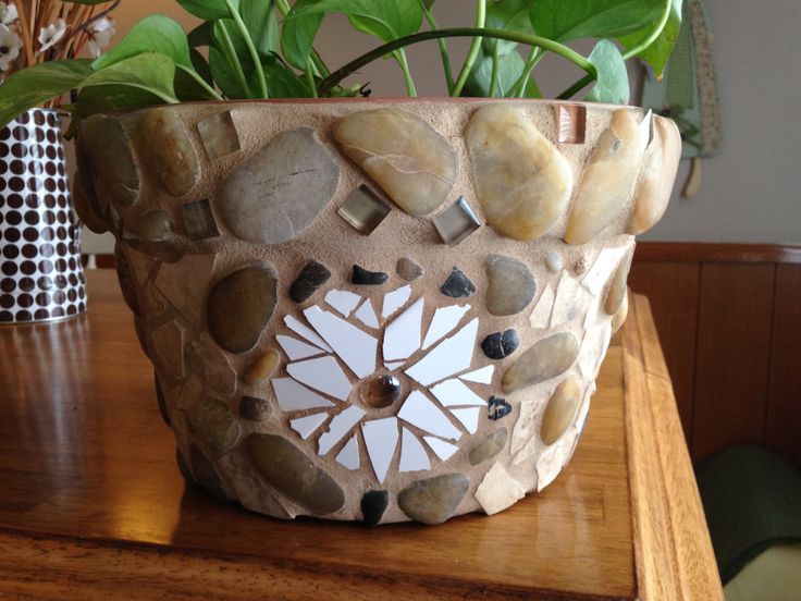 Handmade Mosaic Flower Pot Large Planter Kitchen Outdoor Rustic Patio Garden Handmade Mosaic Flower Pot Large Planter Kitchen Outdoor Rustic Patio Garden