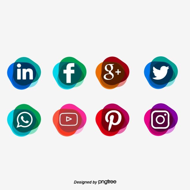 Fashion Gradual Social Media Icons Social Icons Fashion Icons Media Icons Png Transparent Clipart Image And Psd File For Free Download Social Media Icons Graphic Design Background Templates Social Icons