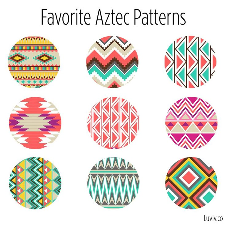 Aztec set 7 Digital Papers - Graphics / Patterns | Aztec pattern, Aztec ...