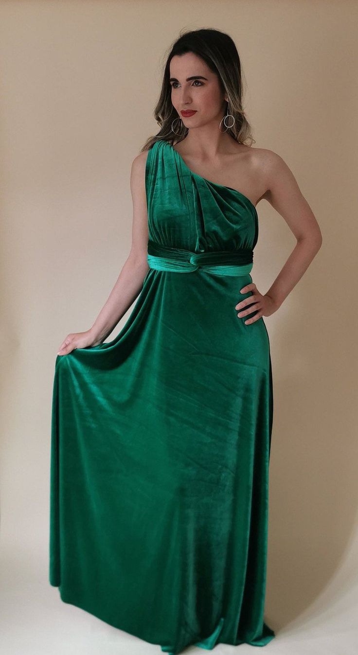 Emerald Green dress infinity dress bridesmaid dress prom