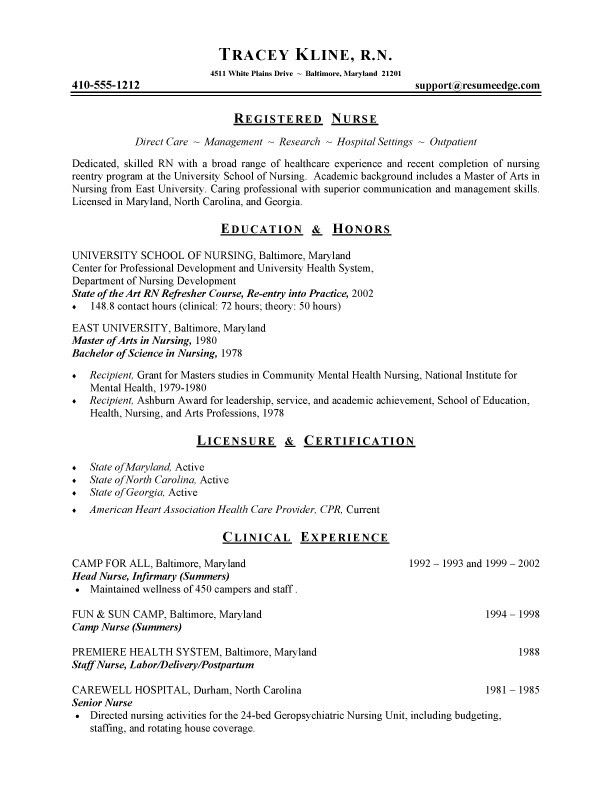 work experience on resume