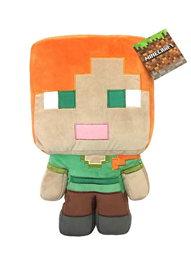 Jay Franco Mojang Minecraft Plush Stuffed Alex Pillow Buddy Kids Super Soft Polyester Microfiber 16 Inch Offi Juguetes Minecraft Ropa De Minecraft Peluches