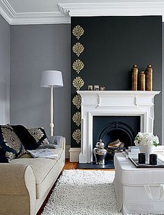 dark grey feature wall living room google search dark gray fireplace light gray walls