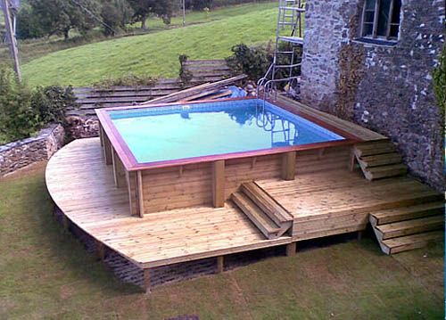 swimming pool simple above ground pool design in backyard with square shape and simple wooden decks creative ideas of above ground swimming pools to save - Square Above Ground Pool swimming pool simple above ground pool design in backyard with square shape and simple wooden decks creative ideas of above ground swimming pools to save - Square Above Ground Pool