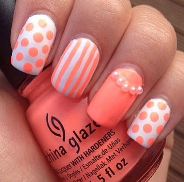 843 Best Nail Art Images On Pinterest Coral Nails, Make Up And Cute coral nails - 843 Best Nail Art Images On Pinterest Coral Nails, Make Up And