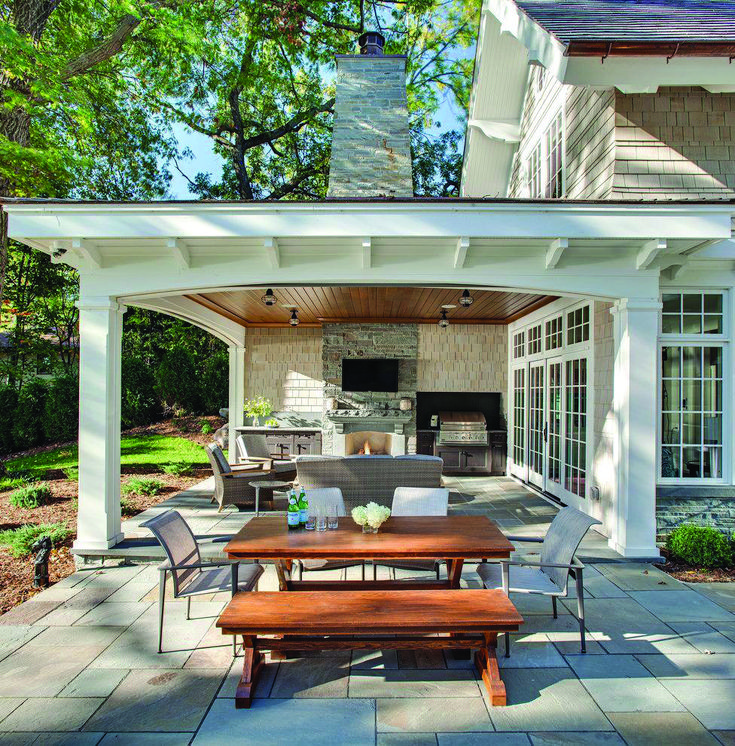 Covered patio design, Outdoor covered