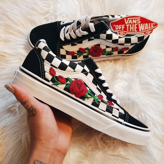 patch vans rose patch vans rose