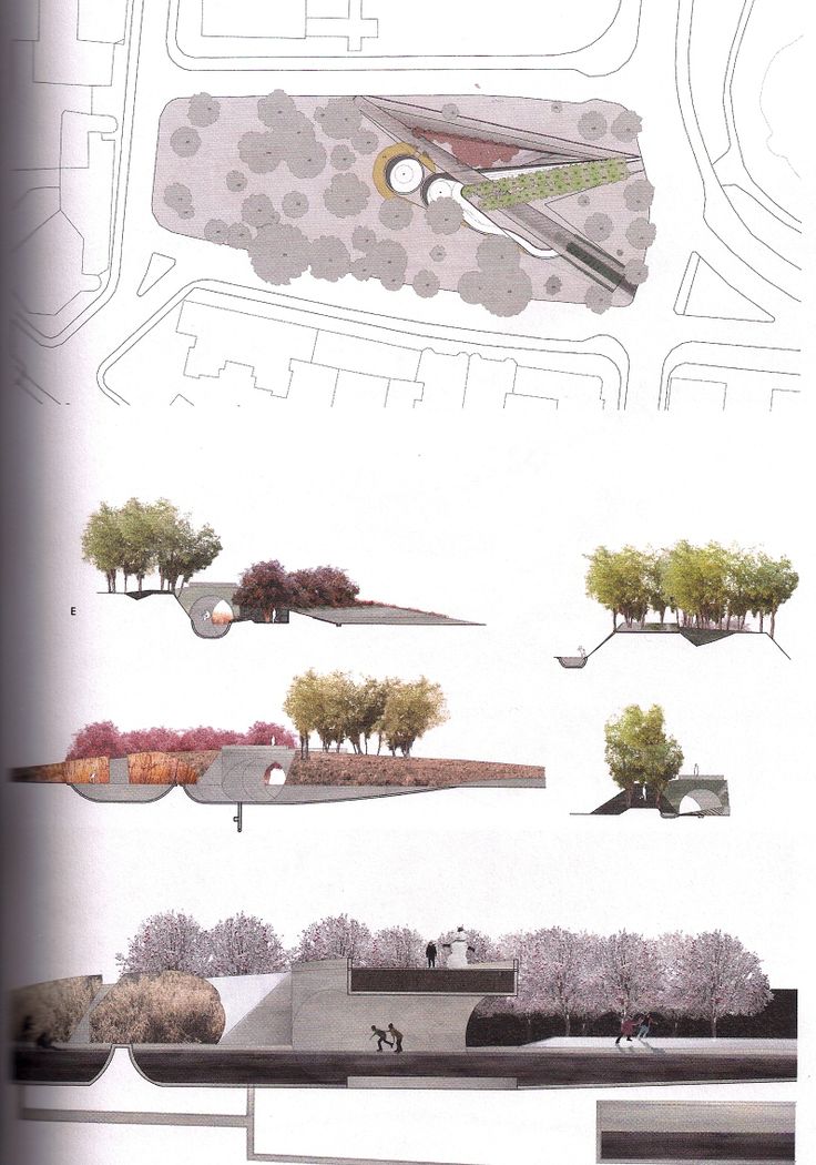 Landscape Architecture Section Drawings 1:200/1:100 - architectural scale Landscape Architecture Section Drawings 1:200/1:100 - architectural scale