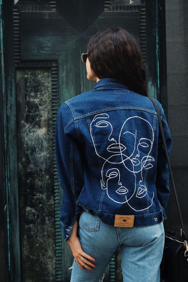 Diy painted denim jacket