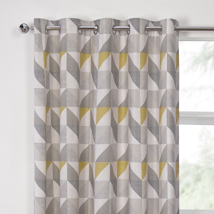 23 Best Little P Images On Pinterest Lampshades And Elephant Delta Grey Yellow Luxury Lined Eyelet Curtains Pair