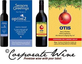Christmas Labels Customed Designed for two Businesses. | Personalized wine labels, Christmas ...