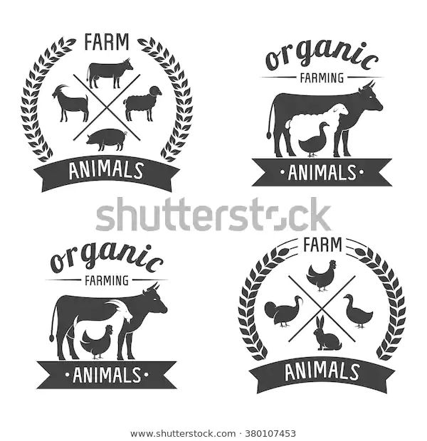 Download Vector Illustration Logos Badges Farm Animals Stock Vector ...