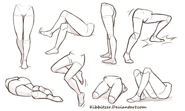 Anime girl legs drawing