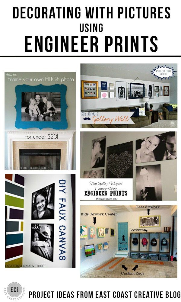 Blueprint copies for DIY family photo posters (via A Beautiful Mess - copy rustic blueprint art Blueprint copies for DIY family photo posters (via A Beautiful Mess - copy rustic blueprint art