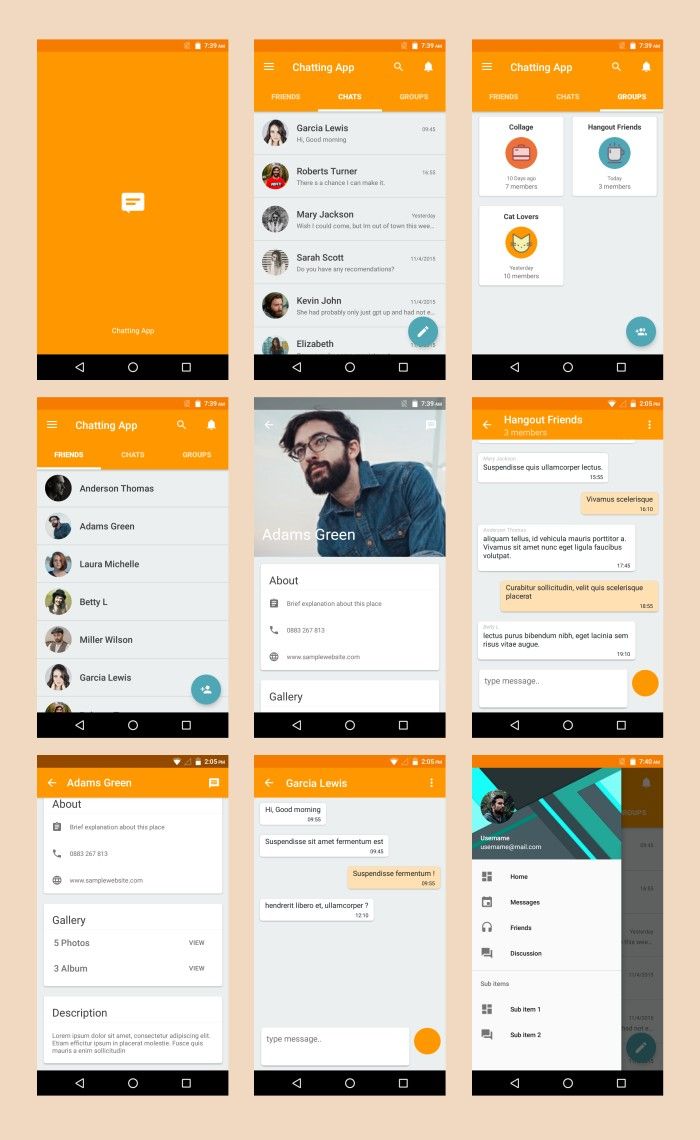 android material ui template 4 0 material design ui app ui android app design template