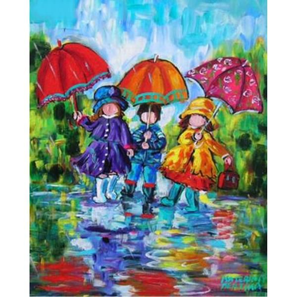 5D Diamond Painting Full Drill Embroidery Cross Stitch Kits Girl With Umbrella