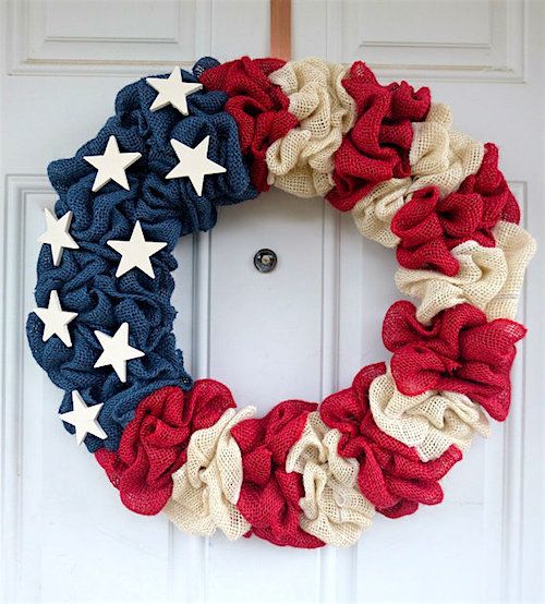 Best 25 Wreath Ideas On Pinterest Diy Burlap Patriotic Decorations How To Make A Burlap Wreath