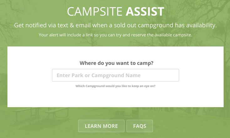 Campsite Availability Notification Campsite Campground Camping