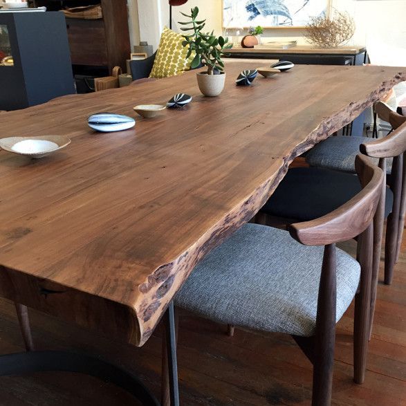 Leviathan Live Edge Dining Table Smoked Acacia Room Design Living Leviathan Live Edge Dining Table, How To Make A Live Edge Dining Room Table