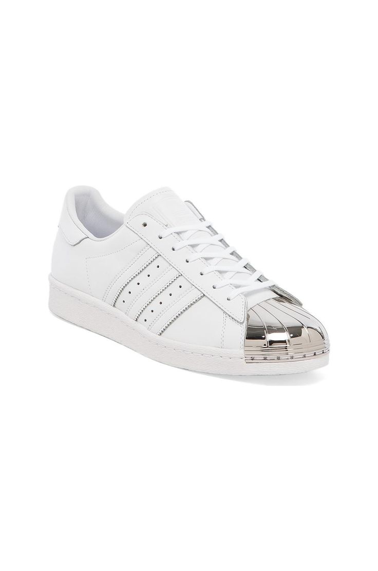 adidas superstar 80s silver trainers