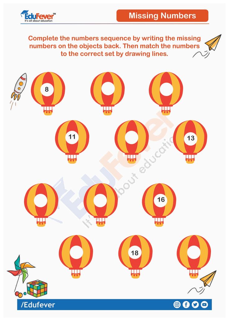 missing numbers ukg maths worksheet preschool learning activities