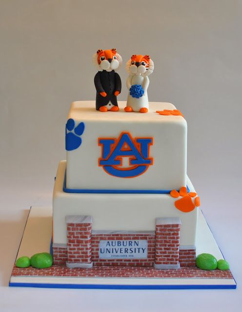 Auburn Wedding Cake Toppers Auburn Wedding Cake Toppers