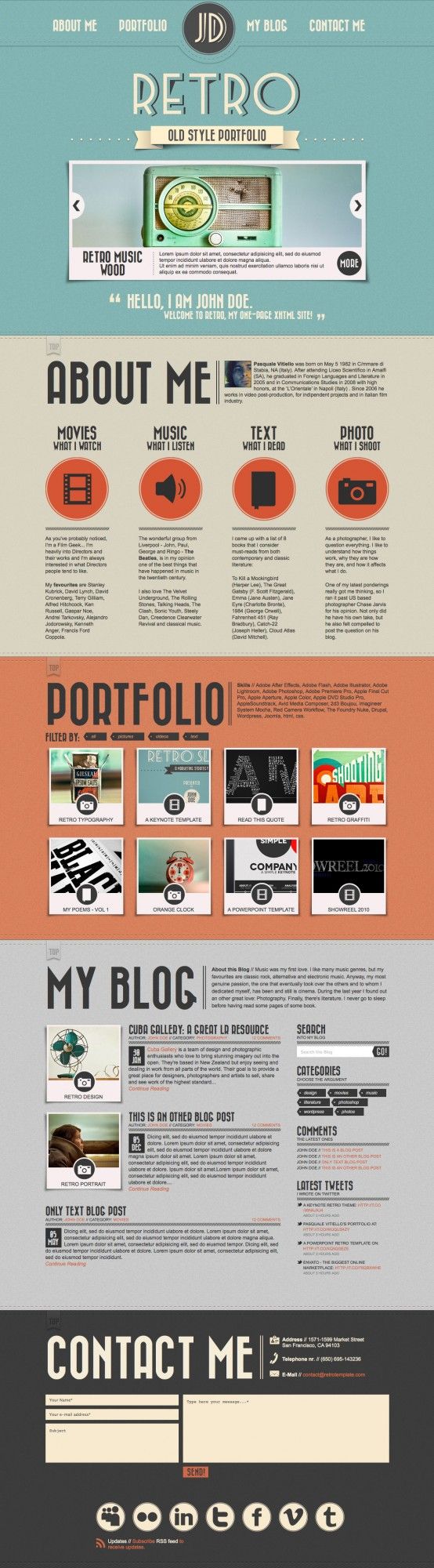 online portfolio resumes