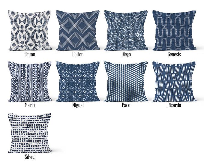 Navy Pillow Cover Decorative Throw Decorative Throw Pillow Cover New