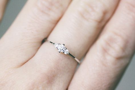 Fairy Engagement ring with Diamonds in <b>Solid 14k gold</b> by Clenot ...