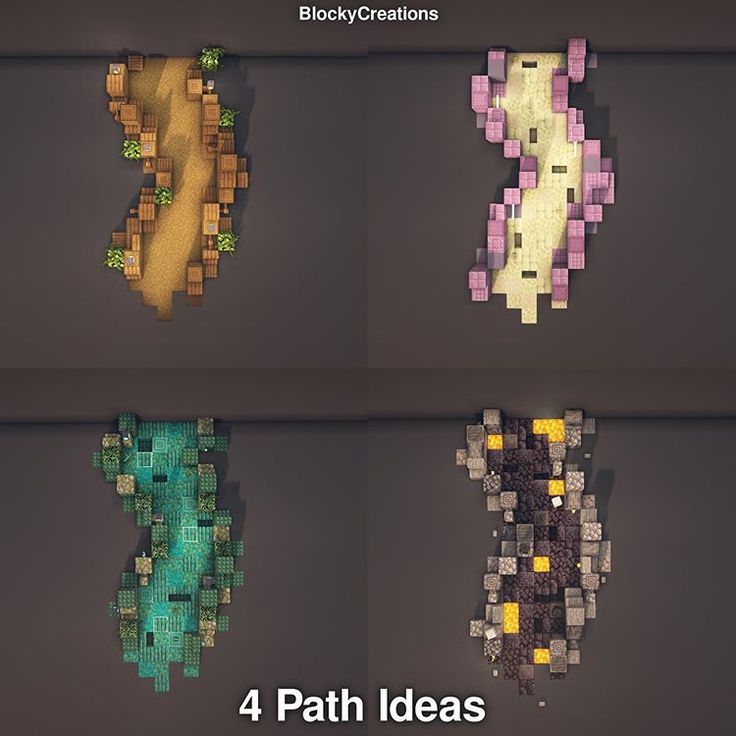 Blockycreations minecraft on instagram these are my 4 paths ideas