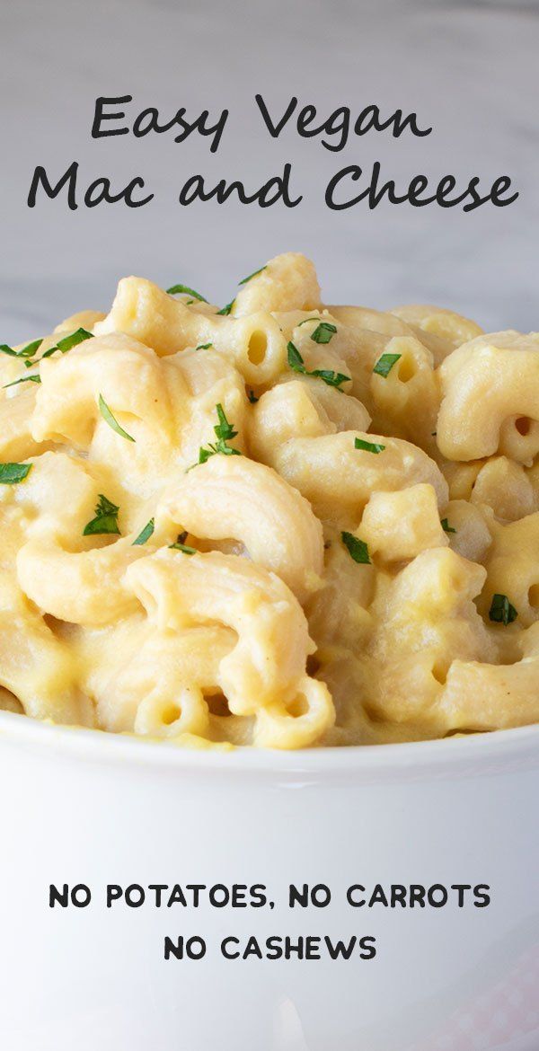 This Healthy Vegan Mac And Cheese Recipe Is So Easy To Make And Contains Only Plant Based Whole Food Vegan Mac And Cheese Easy Pasta Recipes Vegan Comfort Food