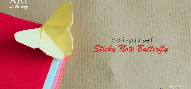 How To Make A Sticky Note Butterfly How to Make Sticky Note Butterfly | Sticky note crafts, Sticky note