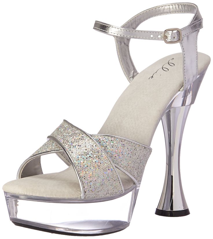 Ellie Shoes Womens CJanie Platform Sandal Silver 9 M US ** Continue to