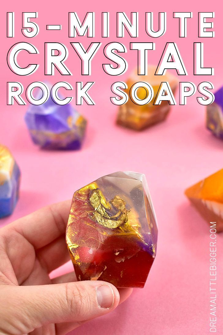 Easy DIY Crystal Gemstone Soaps
