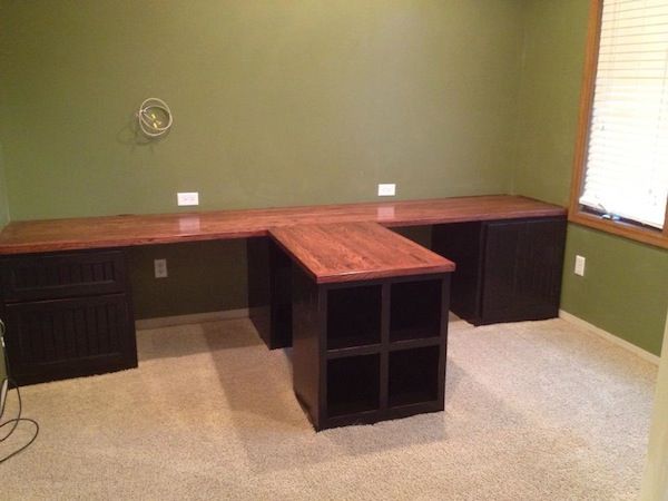 home depot büroschränke l shaped diy office with t shaped countertop and builtin cabinets built ins pinterest home office office space home depot büroschränke l shaped diy office with t shaped countertop and builtin cabinets built ins pinterest home office office space