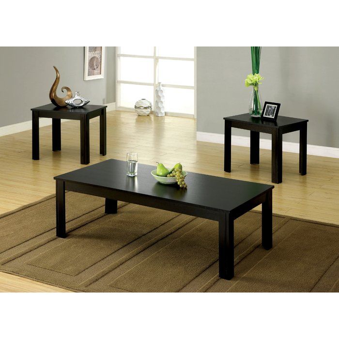 Carl 3 Piece Coffee Table Set In 2020 3 Piece Coffee Table Set