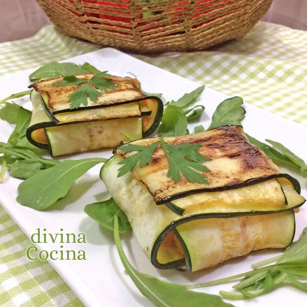 Receta de paquetitos de calabacín rellenos | Ensalada | Food ... Receta de paquetitos de calabacín rellenos | Ensalada | Food ...