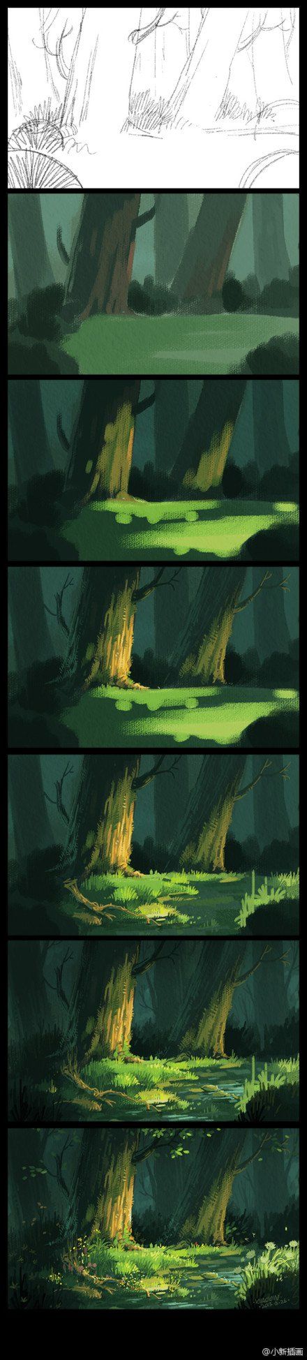 Emma Nightingale Tutorial Digital Painting Looks Kinda Like The Forest That Turtles Live In Right Now Emma Nightingale Tutorial Digital Painting Looks Kinda Like The Forest That Turtles Live In Right Now