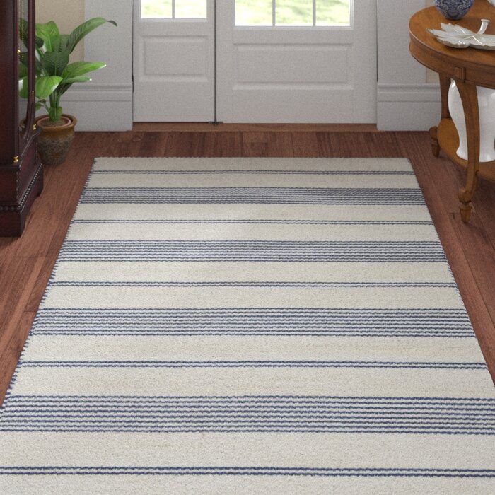 Alicea Striped Handmade Flatweave Navy Area Rug Area Rugs Black Area Rugs Navy Area Rug