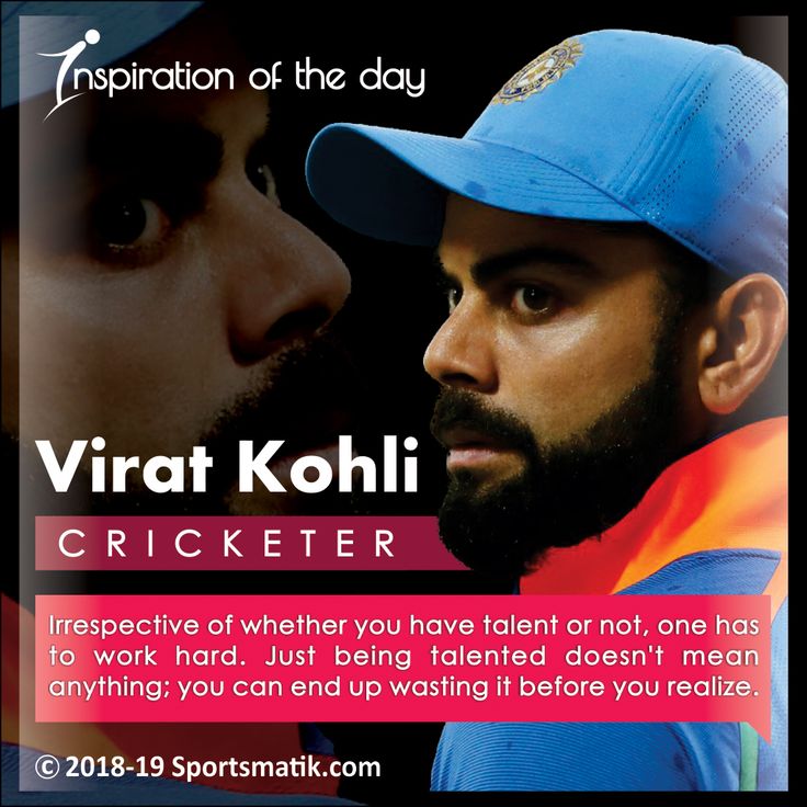 Inspiration of the day- Virat Kohli | Sports quotes motivational, Sport