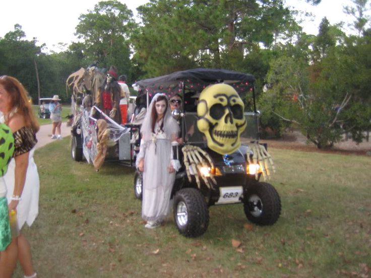Haunted ride | Halloween camping, Golf cart decorations, Halloween block party How To Decorate Golf Cart For Halloween