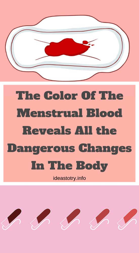The Color Of The Menstrual Blood Reveals All The Dangerous Changes in the Body !