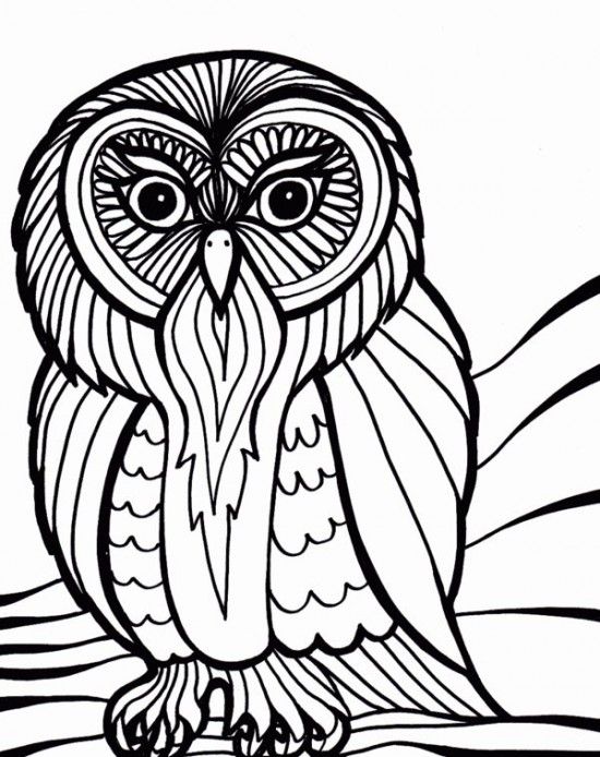 Scary Halloween Owl Coloring Pages