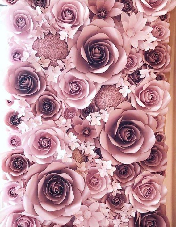 Wedding Flower Wall Luxury Paper Flowers Paper Flower Backdrop