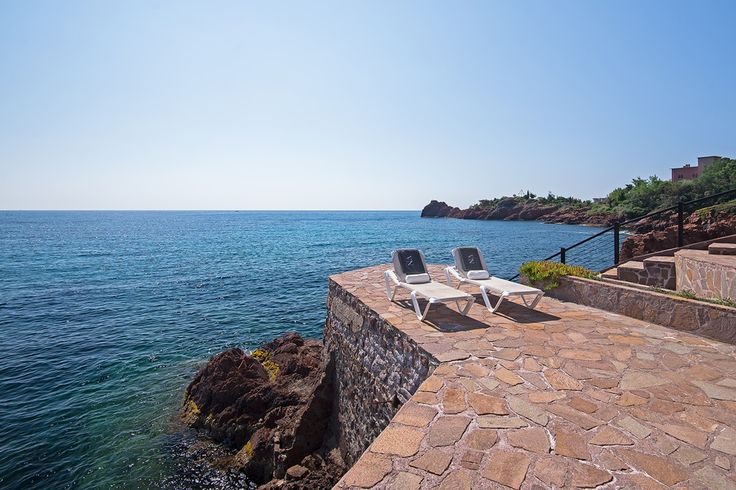 Villa Neptune has been built right on the water's edge at