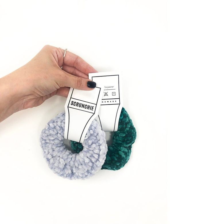 Download PRINTABLE Scrunchie Tags - Downloadable PDF. Hang tags for handmade scrunchies. DIY modern ...