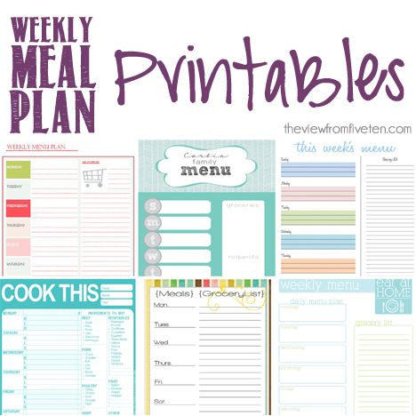 menu planner template super