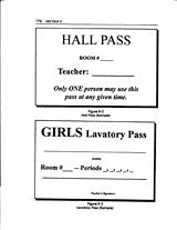 school hall pass template