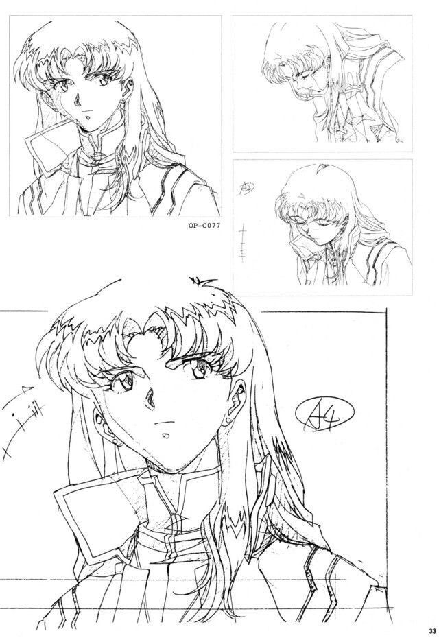 Evangelion Misato Opanime 原画 エヴァンゲリオン イラスト キャラクターデザイン イラスト 線画 Evangelion Misato Opanime 原画 エヴァンゲリオン イラスト キャラクターデザイン イラスト 線画